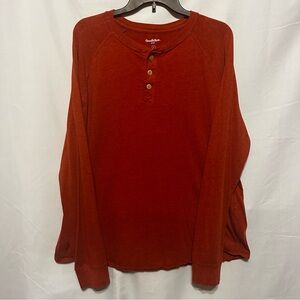 Goodfellow & Co Men's Long Sleeve Henley - Red